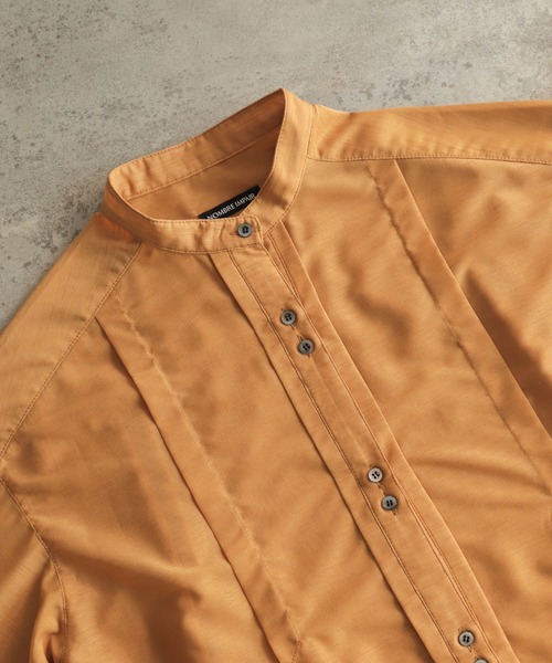 NOMBRE IMPAIR（ノンブルアンペール）の「シアーポリエステルスラブ　タック羽織シャツ（シャツ/ブラウス・レディース・オレンジ/キナリ・FREE）」の22枚目の写真