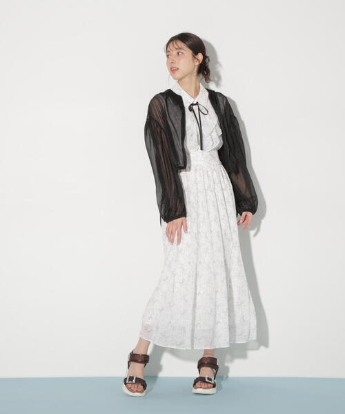 JILL by JILL STUART（ジルバイジルスチュアート）の「サイドリボンシアーパーカー（パーカー・レディース・ブラック/ピンク/ホワイト・FREE）」の22枚目の写真