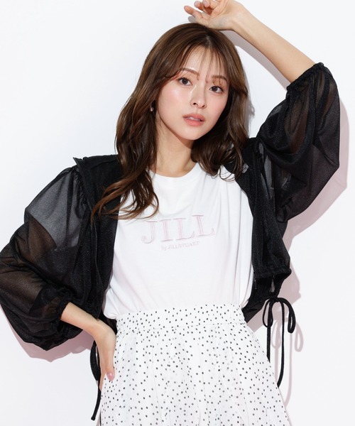 JILL by JILL STUART（ジルバイジルスチュアート）の「サイドリボンシアーパーカー（パーカー・レディース・ブラック/ピンク/ホワイト・FREE）」の2枚目の写真