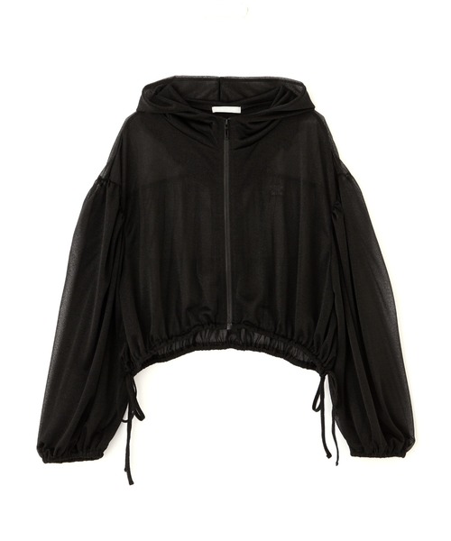 JILL by JILL STUART（ジルバイジルスチュアート）の「サイドリボンシアーパーカー（パーカー・レディース・ブラック/ピンク/ホワイト・FREE）」の11枚目の写真