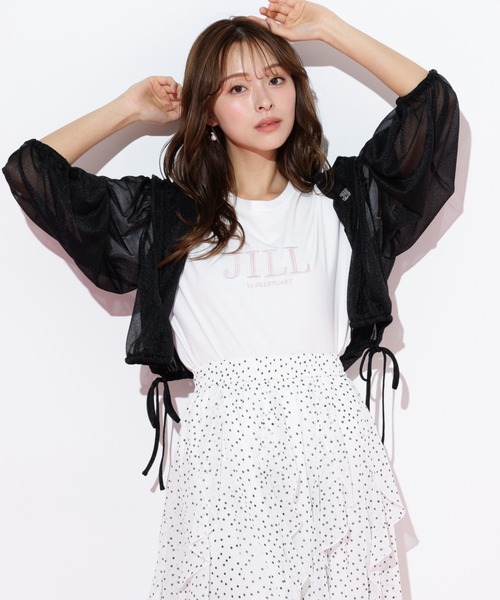 JILL by JILL STUART（ジルバイジルスチュアート）の「サイドリボンシアーパーカー（パーカー・レディース・ブラック/ピンク/ホワイト・FREE）」の14枚目の写真