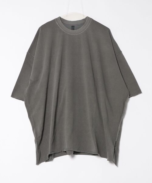 a.p.o.v.（エーピーオービー）の「a.p.o.v. スーパーオーバーサイズカットオフピグメントTシャツ（Tシャツ/カットソー・メンズ・グレー・ONESIZE）」の3枚目の写真