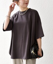 SHIPS any:〈接触冷感/汗染み防止加工/洗濯機可能〉ラウンドヘム クルー ビッグ TEE