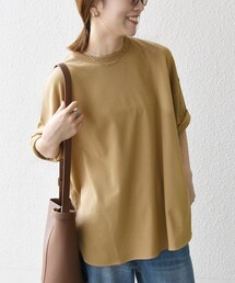 SHIPS any:〈接触冷感/汗染み防止加工/洗濯機可能〉ラウンドヘム クルー ビッグ TEE