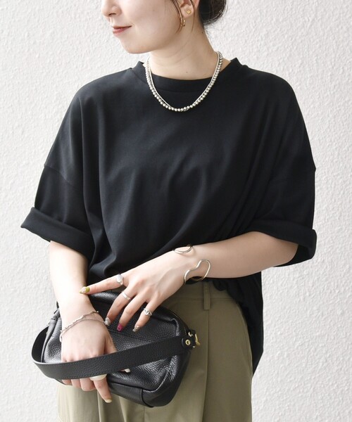 SHIPS any:〈接触冷感/汗染み防止加工/洗濯機可能〉ラウンドヘム