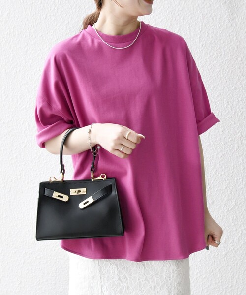 SHIPS any:〈接触冷感/汗染み防止加工/洗濯機可能〉ラウンドヘム