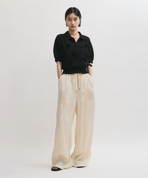 ADAM ET ROPE'（アダムエロペ）の「リボンポロニット（ポロシャツ