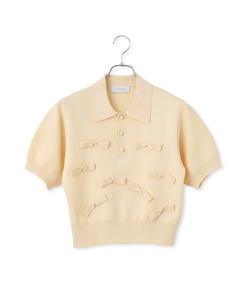 セール】リボンポロニット（ポロシャツ）｜ADAM ET ROPE