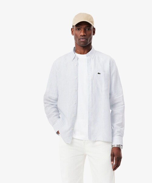 LACOSTE ホワイト 長袖Tシャツ 新品 XL