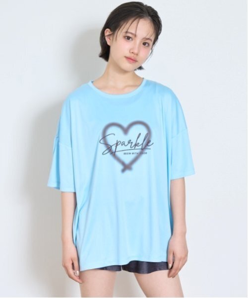セール】【SWIM】【水着】スプレープリントラッシュTシャツ