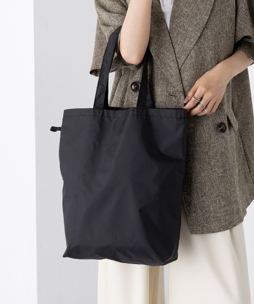 SETUP7（セットアップセブン）の「【SETUP7】ファインライトポリバッグ（M） TR-1348 TRW（エコバッグ/サブバッグ・レディース・ブラック/オリーブ/ナチュラル/グレー/ネイビー・FREE）」の6枚目の写真