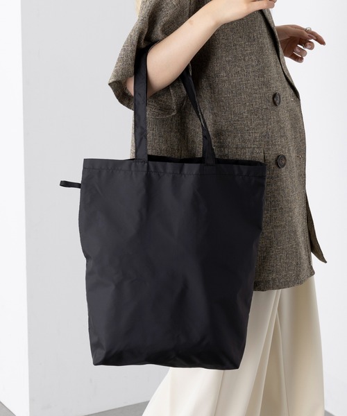 SETUP7（セットアップセブン）の「【SETUP7】ファインライトポリバッグ（M） TR-1348 TRW（エコバッグ/サブバッグ・レディース・ブラック/オリーブ/ナチュラル/グレー/ネイビー・FREE）」の7枚目の写真