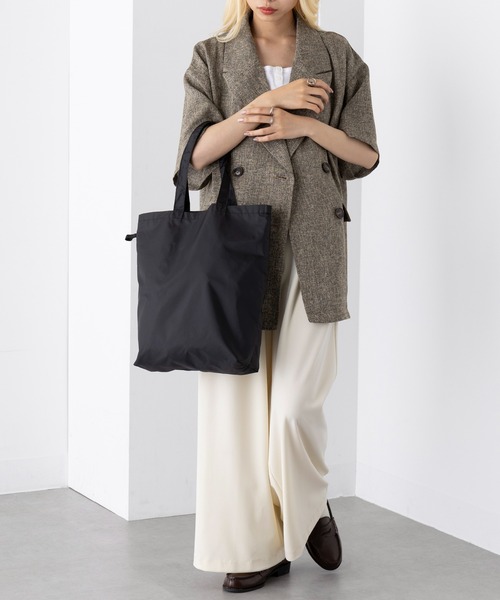 SETUP7（セットアップセブン）の「【SETUP7】ファインライトポリバッグ（M） TR-1348 TRW（エコバッグ/サブバッグ・レディース・ブラック/オリーブ/ナチュラル/グレー/ネイビー・FREE）」の9枚目の写真