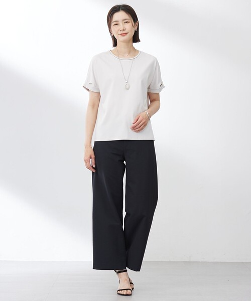 セール】【洗える・吸水速乾】DRYライトサッカー ワイド パンツ