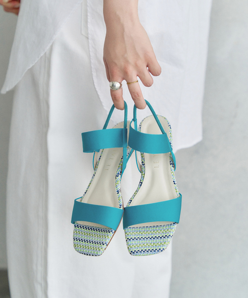 LE TALON(ルタロン)の「《追加》2cmゴムストラップサンダル(サンダル・レディース・エメラルドブルー/キャメル/ブラック系その他/シルバー/オレンジ/チョコ・MEDIUM/SMALL/X-SMALL/X-LARGE/LARGE)」の1枚目の写真