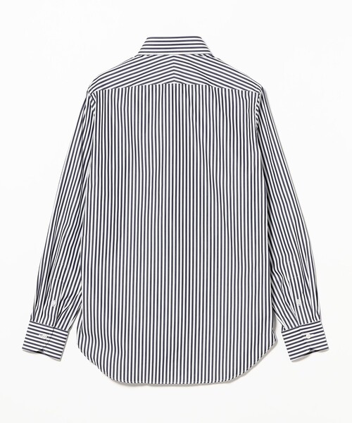 BEAMS F（ビームスエフ）の「コットン ネイビー ロンドンストライプ ワイドカラーシャツ（シャツ/ブラウス・メンズ・ネイビー・37/38/39/40/41/42）」の6枚目の写真