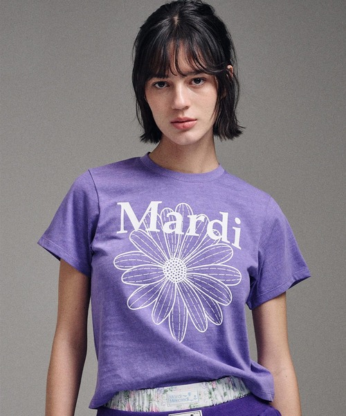 【Mardi Mercredi】SLIM TSHIRT FLOWERMARDI WASHING Mardi Mercredi SLIM TSHIRT FLOWERMARDI_BLACK MINT(Preorder