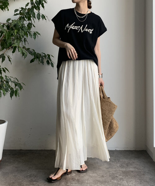 DouDou（ドゥドゥ）の「【WEB限定】ビジューロゴTEE（Tシャツ/カットソー・レディース・オフホワイト/グレー/ブラック・FREE）」の15枚目の写真