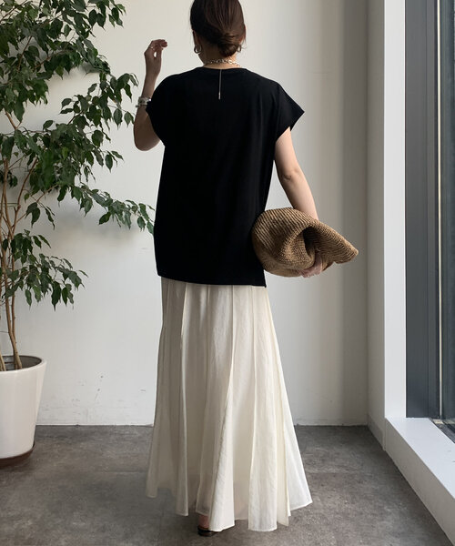 DouDou（ドゥドゥ）の「【WEB限定】ビジューロゴTEE（Tシャツ/カットソー・レディース・オフホワイト/グレー/ブラック・FREE）」の17枚目の写真