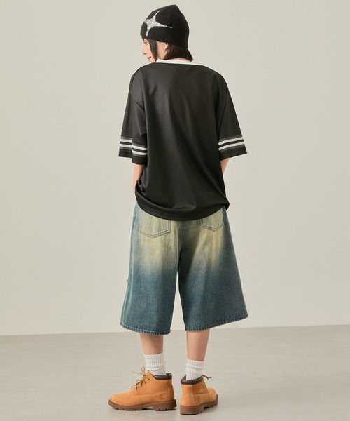 Snap club(スナップクラブ)の「【Snap club】ゲームデザインロゴ刺繍ホッケーTシャツ(Tシャツ/カットソー・レディース・ブラック/ネイビー・M/L)」の14枚目の写真
