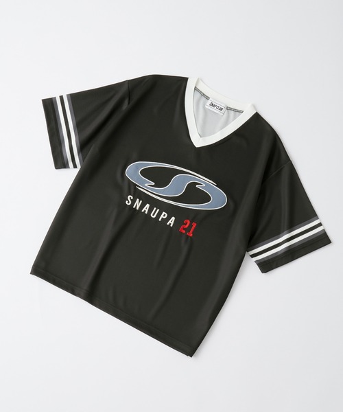 Snap club】ゲームデザインロゴ刺繍ホッケーTシャツ（Tシャツ