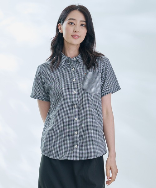 Arnold Palmer(アーノルドパーマー)の「ギンガムチェック コンパクトシャツ(シャツ/ブラウス・レディース・グリーン/ブラック/ネイビー・S/M/L)」の2枚目の写真