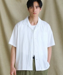 VERON（ヴァロン）の「日本製レノクロス（からみ織）オープンカラー半袖シャツ（シャツ/ブラウス）」