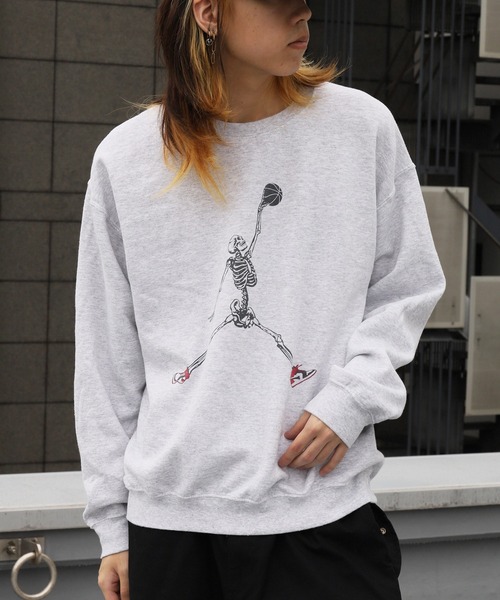 THRIFTY LOOK(スリフティールック)の「THRIFTY LOOK / スリフティールック JUMP SKULL CREW SWEAT クルーネック スウェット トレーナーメンズ 秋物 秋服 2026年秋冬(スウェット・メンズ・アッシュ/ブラック/ホワイト・XL/M/S/L)」の16枚目の写真