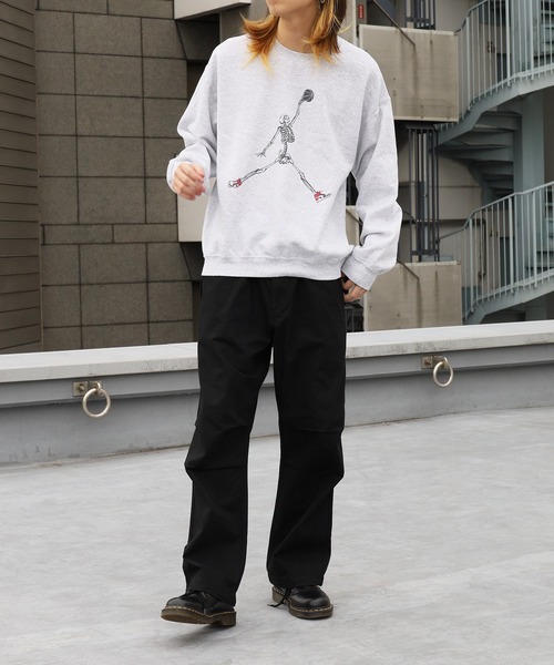 THRIFTY LOOK(スリフティールック)の「THRIFTY LOOK / スリフティールック JUMP SKULL CREW SWEAT クルーネック スウェット トレーナーメンズ 秋物 秋服 2026年秋冬(スウェット・メンズ・アッシュ/ブラック/ホワイト・XL/M/S/L)」の17枚目の写真
