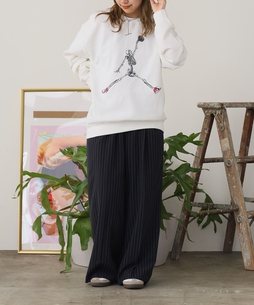 THRIFTY LOOK(スリフティールック)の「THRIFTY LOOK / スリフティールック JUMP SKULL CREW SWEAT クルーネック スウェット トレーナーメンズ 秋物 秋服 2026年秋冬(スウェット・メンズ・アッシュ/ブラック/ホワイト・XL/M/S/L)」の7枚目の写真