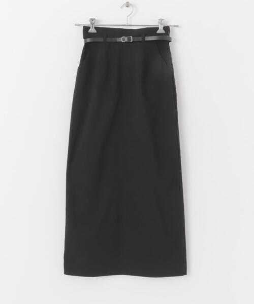 ITEMS URBANRESEARCH(アイテムズ アーバンリサーチ)の「ベルト付きストレッチスカート(スカート・レディース・ブラック/キャメル・FREE)」の10枚目の写真