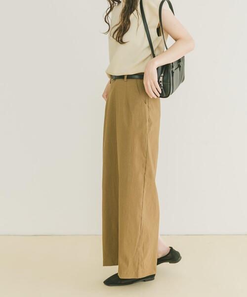 ITEMS URBANRESEARCH(アイテムズ アーバンリサーチ)の「ベルト付きストレッチスカート(スカート・レディース・ブラック/キャメル・FREE)」の12枚目の写真