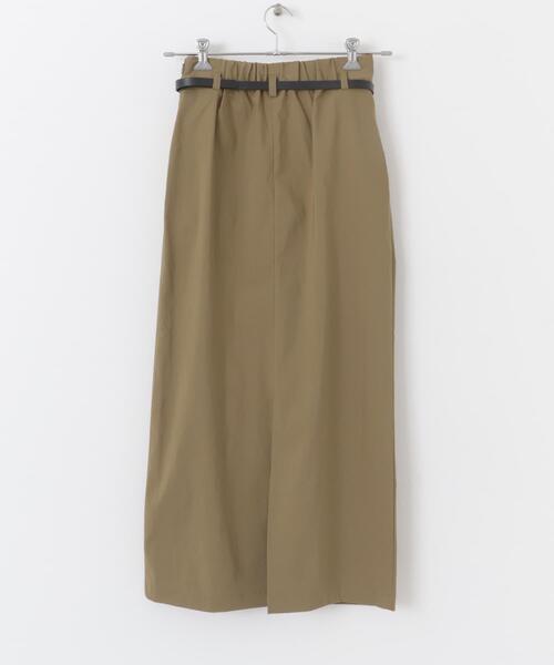 ITEMS URBANRESEARCH(アイテムズ アーバンリサーチ)の「ベルト付きストレッチスカート(スカート・レディース・ブラック/キャメル・FREE)」の19枚目の写真