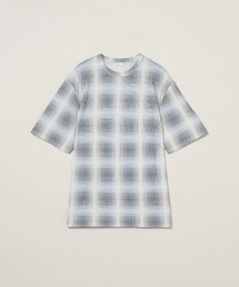 シャドウチェックプリント Tシャツ