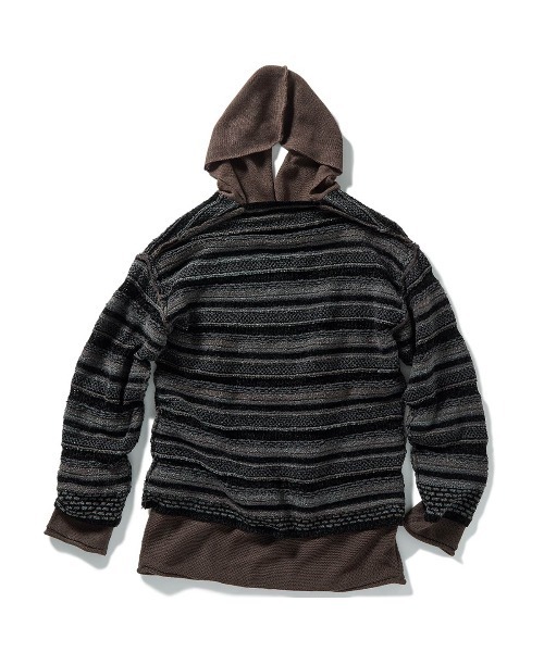 PERVERZE（パーバーズ）の「Double Knit Dress（ニット/セーター・レディース・ネイビー/ブラウン・FREE）」の3枚目の写真