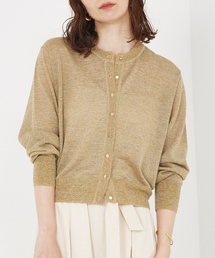 【夏の羽織りアイテム◎】ラメハイゲージニットカーデ/夏服/オフィスカジュアル