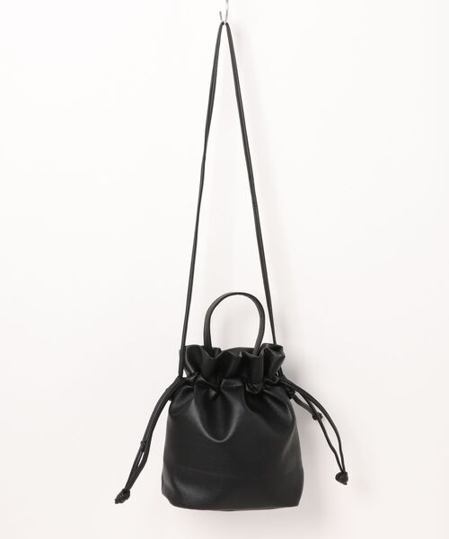 Settimissimo（セッティミッシモ）の「2WAY巾着ショルダーバッグ（ショルダーバッグ・レディース・ブラック系その他/ブラック/アイボリー・FREE）」の22枚目の写真