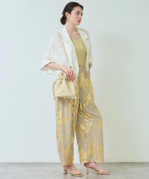 Settimissimo（セッティミッシモ）の「2WAY巾着ショルダーバッグ（ショルダーバッグ・レディース・ブラック系その他/ブラック/アイボリー・FREE）」の5枚目の写真