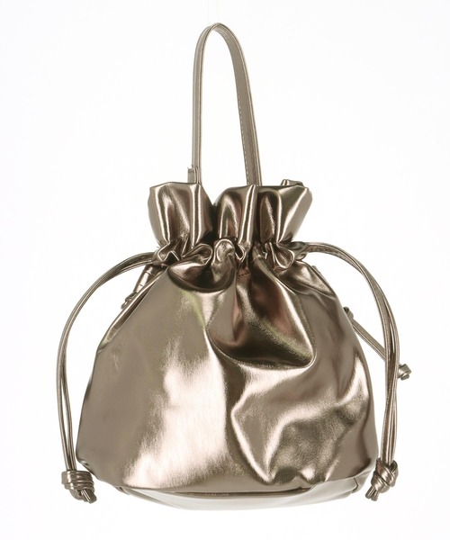 Settimissimo（セッティミッシモ）の「2WAY巾着ショルダーバッグ（ショルダーバッグ・レディース・ブラック系その他/ブラック/アイボリー・FREE）」の12枚目の写真