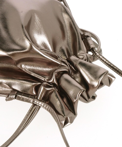 Settimissimo（セッティミッシモ）の「2WAY巾着ショルダーバッグ（ショルダーバッグ・レディース・ブラック系その他/ブラック/アイボリー・FREE）」の13枚目の写真