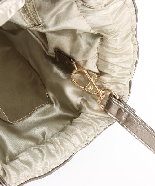 Settimissimo（セッティミッシモ）の「2WAY巾着ショルダーバッグ（ショルダーバッグ・レディース・ブラック系その他/ブラック/アイボリー・FREE）」の18枚目の写真