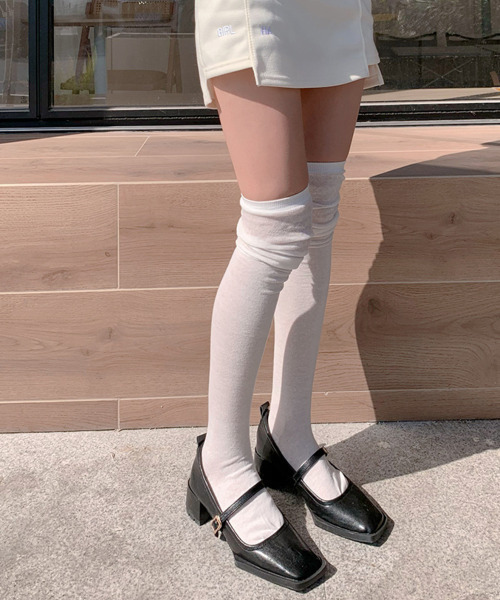 VIVID LADY(ビビッドレディー)の「シアー ロングソックス(ソックス/靴下・レディース・グレー/クリーム/ベージュ/ホワイト・FREE)」の9枚目の写真
