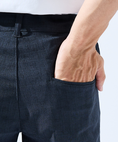 ABAHOUSE GRAY(アバハウスグレイ)の「【セットアップ対応】吸水速乾 リネンライク スラックス パンツ(スラックス・メンズ・ネイビー/モカ/チャコールグレー/ブルー・44/46/48/50)」の8枚目の写真