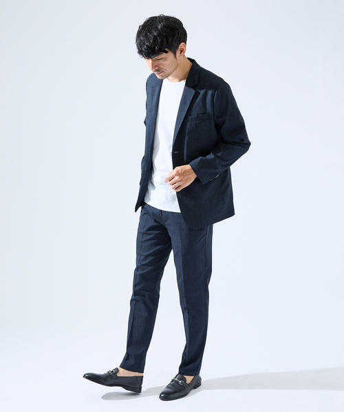 ABAHOUSE GRAY(アバハウスグレイ)の「【セットアップ対応】吸水速乾 リネンライク スラックス パンツ(スラックス・メンズ・ネイビー/モカ/チャコールグレー/ブルー・44/46/48/50)」の16枚目の写真