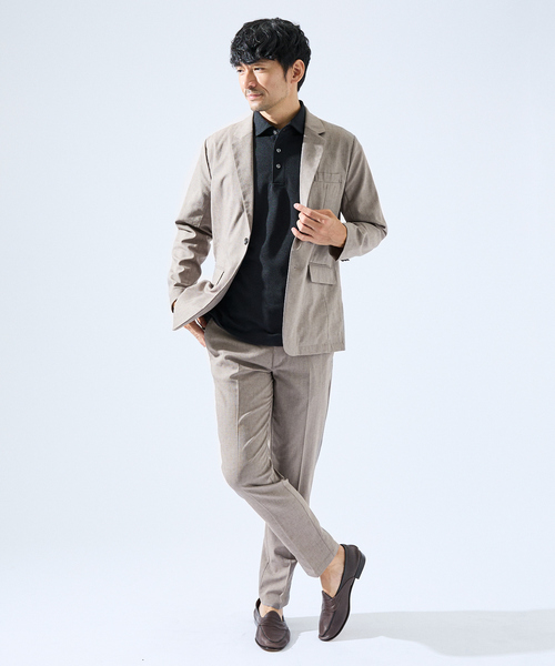 ABAHOUSE GRAY(アバハウスグレイ)の「【セットアップ対応】吸水速乾 リネンライク スラックス パンツ(スラックス・メンズ・ネイビー/モカ/チャコールグレー/ブルー・44/46/48/50)」の19枚目の写真