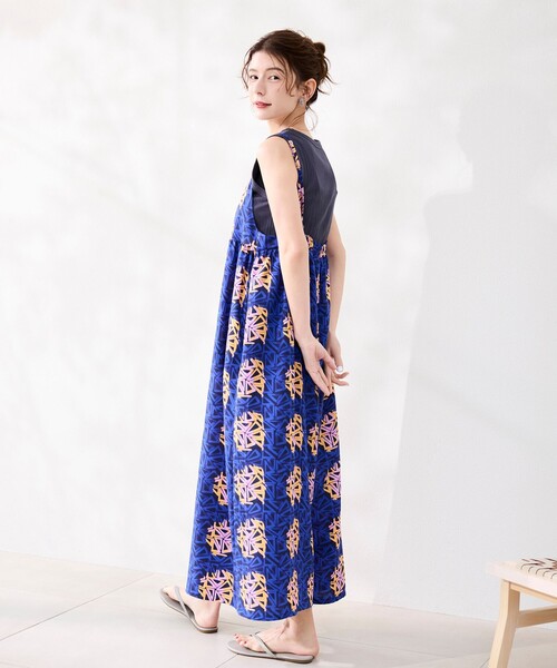 coen（コーエン）の「【スザンヌさんコラボ】Suuバティック柄キャミサロペット（サロペット/オーバーオール・レディース・コバルトブルー/オレンジ・M/L）」の22枚目の写真