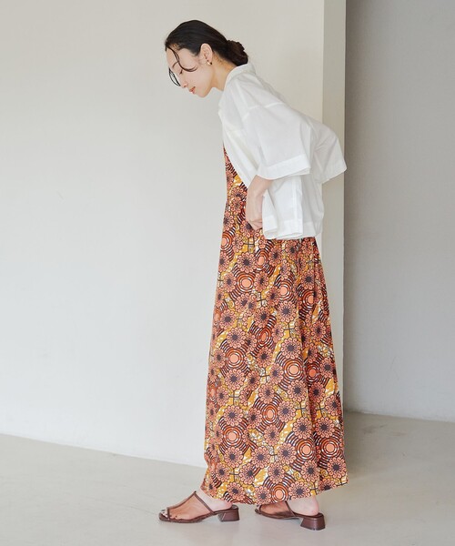 coen（コーエン）の「【スザンヌさんコラボ】Suuバティック柄キャミサロペット（サロペット/オーバーオール・レディース・コバルトブルー/オレンジ・M/L）」の20枚目の写真