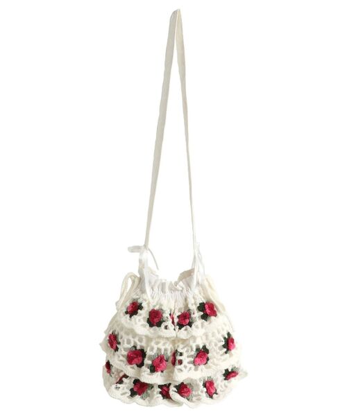 merry jenny（メリージェニー）の「クロシェティアードポシェット（ショルダーバッグ・レディース・オフホワイト/ブラック・FREE）」の19枚目の写真