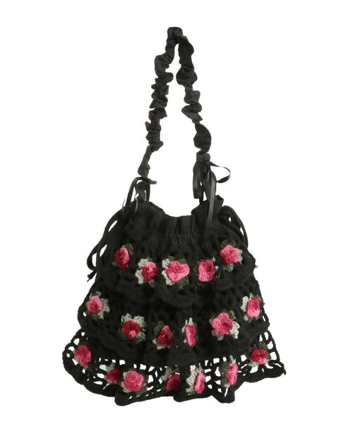 merry jenny（メリージェニー）の「クロシェティアードポシェット（ショルダーバッグ・レディース・オフホワイト/ブラック・FREE）」の20枚目の写真