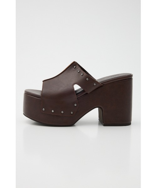 LAGUA GEM(ラグアジェム)の「PLATFORM STUDS サンダル(サンダル・レディース・ブラック/ダークブラウン・SMALL/MEDIUM/LARGE)」の1枚目の写真